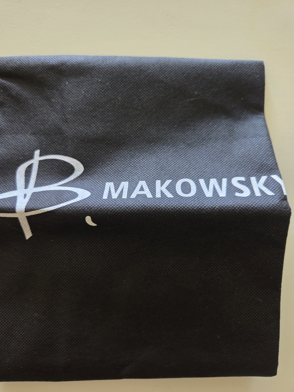 Makowsky Black Tote Bag with Logo Accent